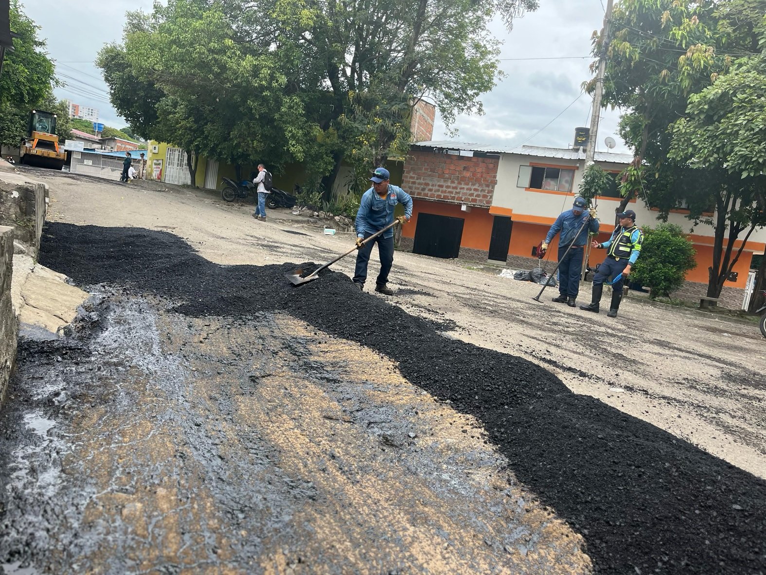 Obras viales en la comuna 8 de Neiva avanzan a buen ritmo