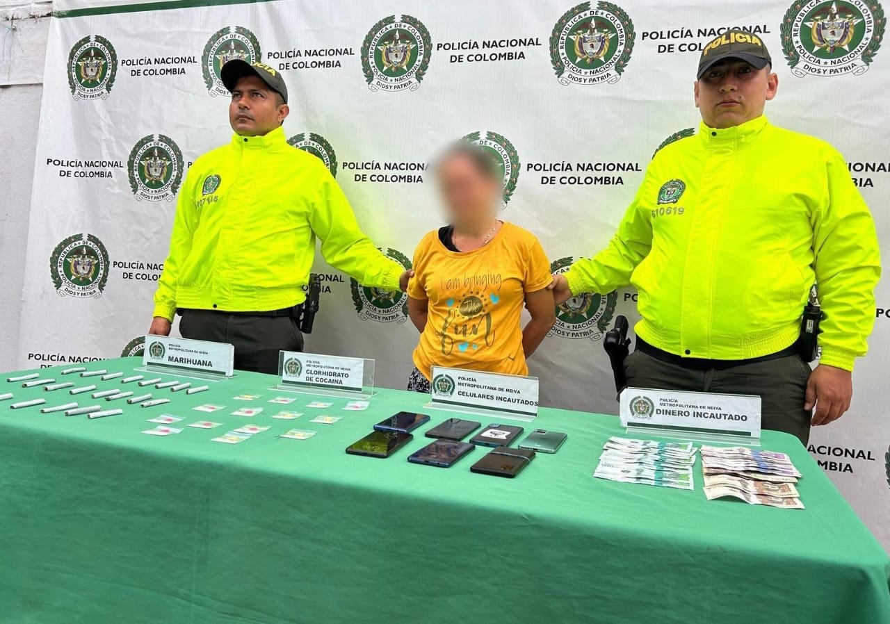 Capturada en Neiva una mujer vinculada al tráfico de estupefacientes