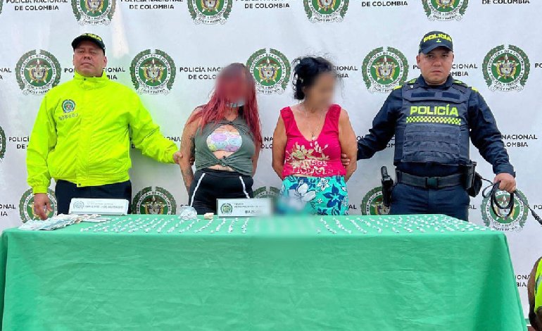 Policía Metropolitana de Neiva captura a dos mujeres por tráfico de estupefacientes