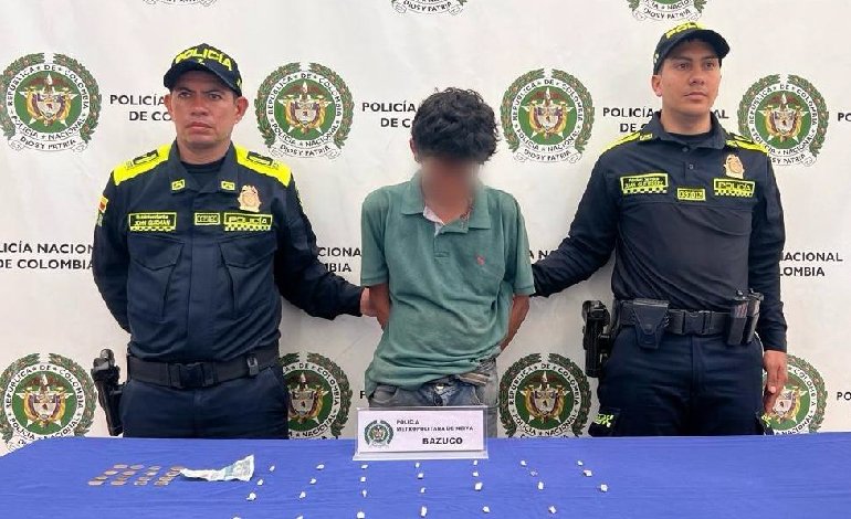 Capturado en flagrancia por tráfico de estupefacientes en Neiva